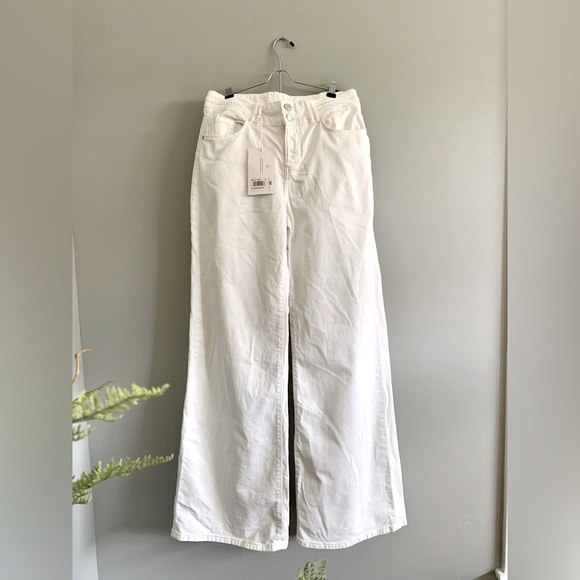 Frame Denim Denim - FRAME DENIM - TRIPLE BINDING WIDE LEG IN BLANC, WOMEN’S HIGH-RISE JEAN